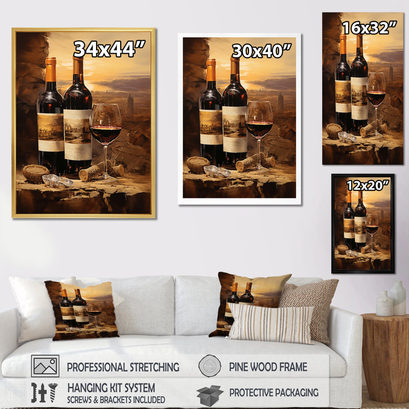 Rioja Resson I - impression, Cadre flottant noir, H 32 po x l 24 po x P 1 po