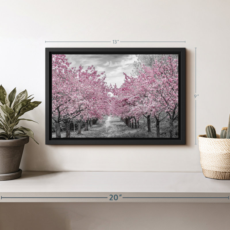 Impression sur toile Charmant Cherry Blossom Alley, H 9 po x l 13 po