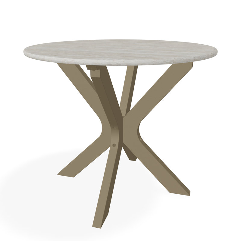 Table de bout d'extérieur 23 po, Blanc / bois de plage