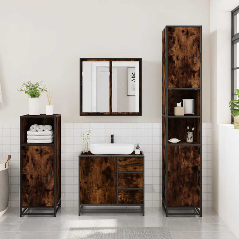Bathroom Furniture Suite, Smoked Oak