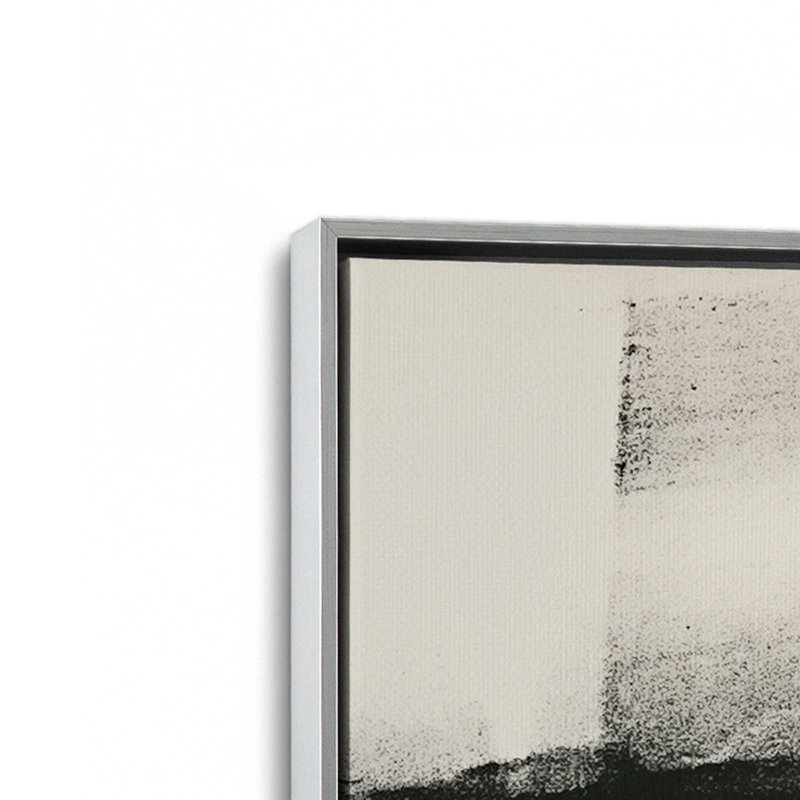 Ensemble de 3 impressions sur toile gris anthracite, H 12,75 po x l 26,25 po x P 1,75 po, Cadre flottant en chrome poli