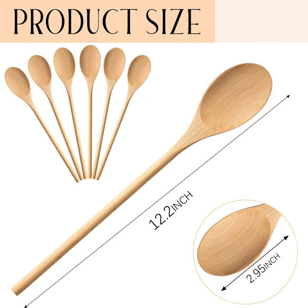 TAYANUC 5-Pieces Wooden Cooking Spoons Kitchen Utensil Set