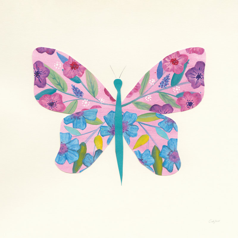 Butterfly Garden II by Courtney Prahl - Wrapped Canvas Painting, 51cm H x 51cm W