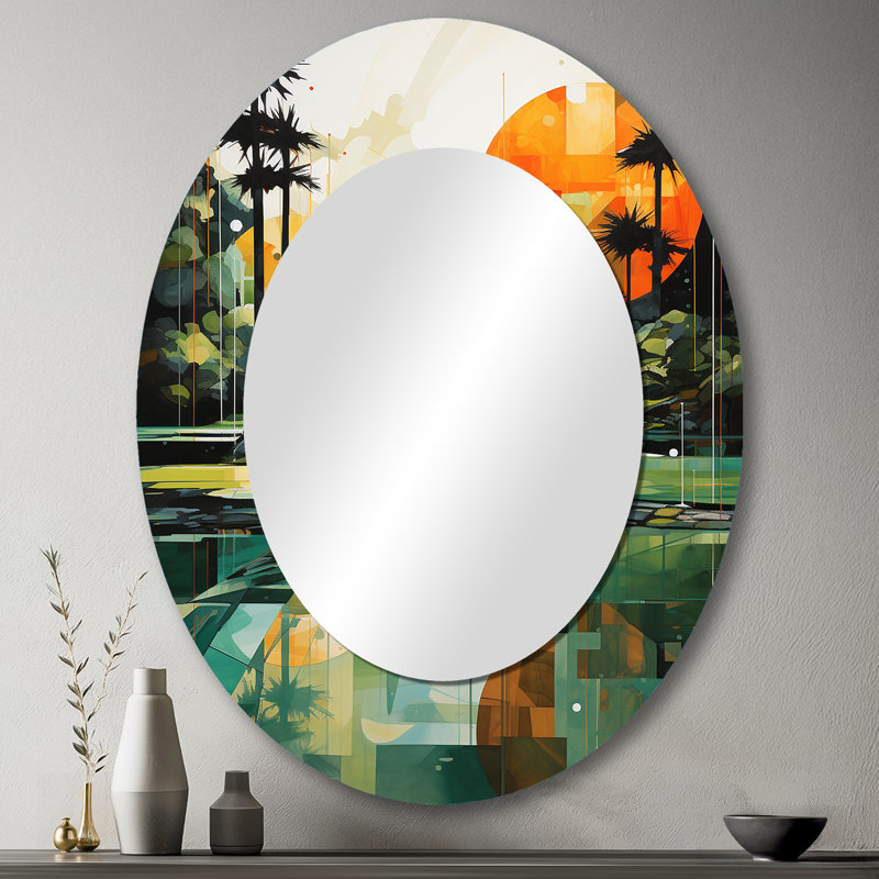 Golf Putting Paradise - Miroir mural ovale Country, 43 po x 33 po