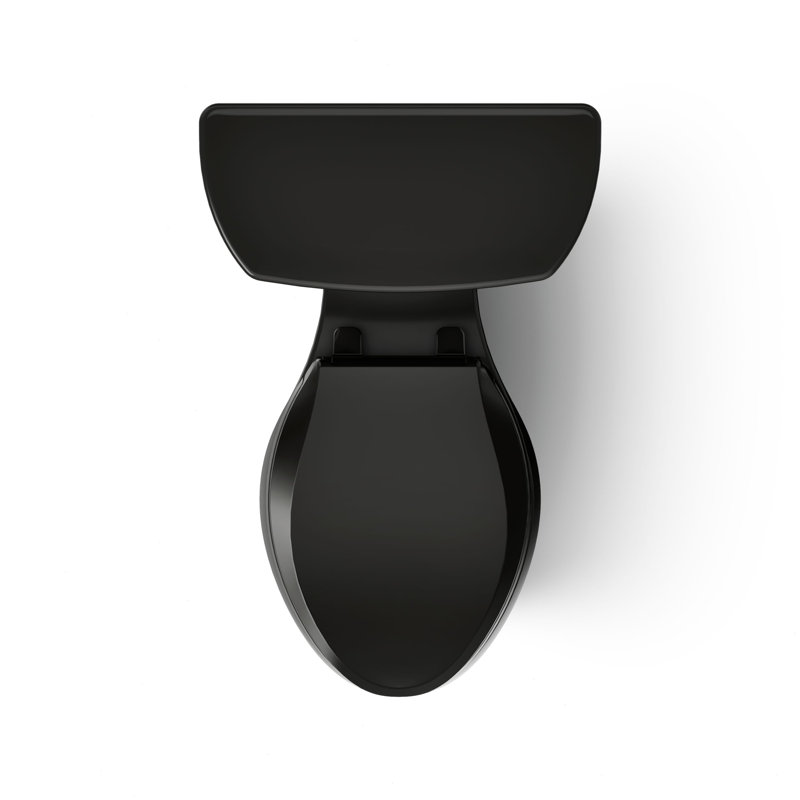 Highline™ 1.28 GPF Water Efficient Elongated Two-Piece Toilet (Seat Not Included), Black, Left