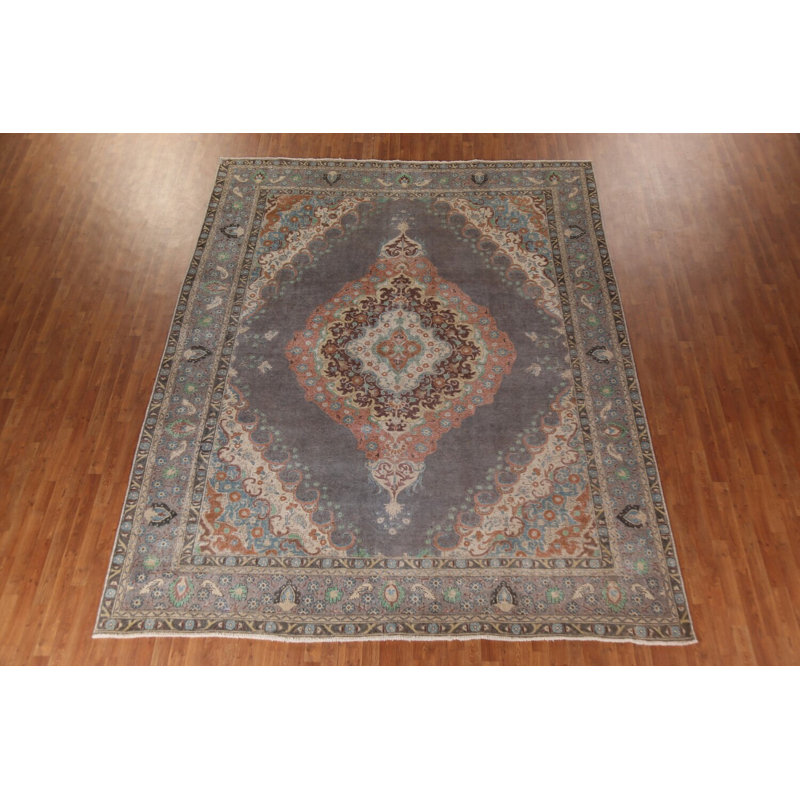 Tapis traditionnel gris rétro 10 x 12