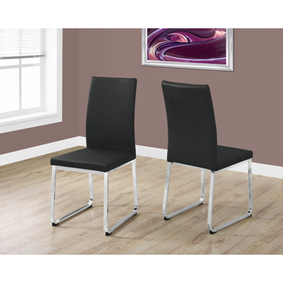 Jenei Dining Chair, Side, Upholstered, Kitchen, Dining Room, Pu Leather Look, Metal