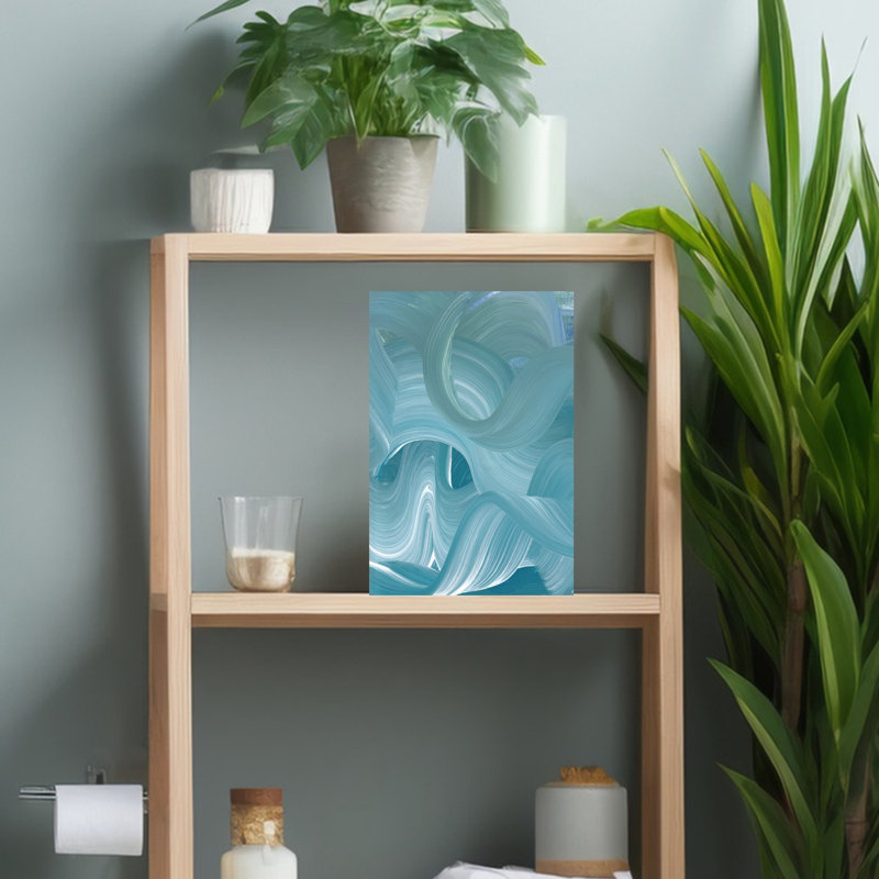Fluid Blue Waves by Maira Ribena - Wrapped Canvas Print, 45.72 cm H x 30.48 cm W