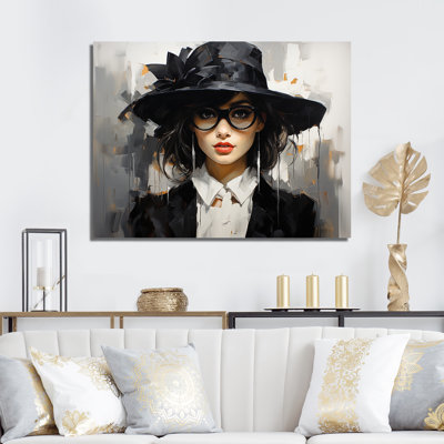 Élégance, portrait en mode monochrome II - art mural Chanel
