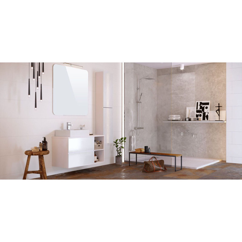 Transolid Titan Shower Wall Kit, Caesar Gray Textured, 96" H x 64" W x 48" D