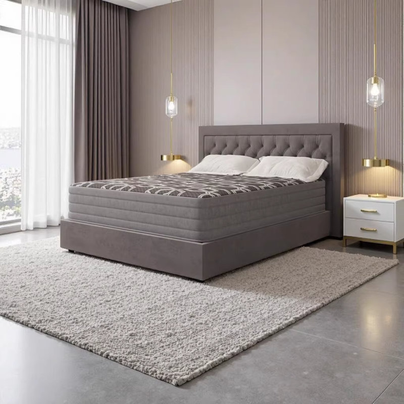 Grand matelas moelleux de 12 po en mousse à plateau lisse de taille moyenne, technologie de refroidissement à couverture de glace avec mousse de viscose Elate infusée de cuivre, certifié CertiPUR-US, fabriqué aux États-Unis