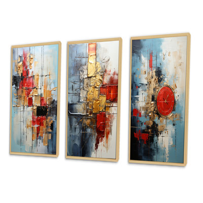 «Collage Serenade», 3 pièces sur toile