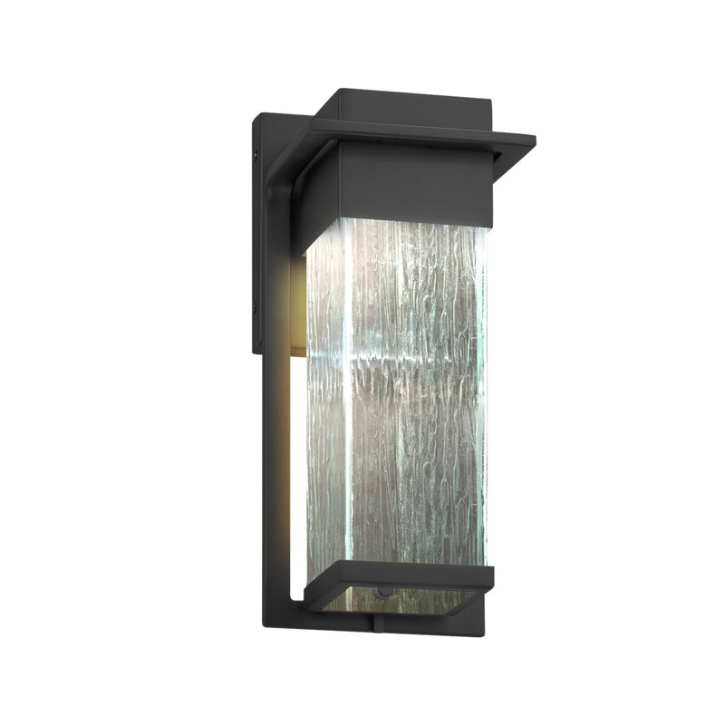 Carlotte Pacific LED Small Outdoor Wall Sconce - Matte Black, Matte Black, 12" H x 5" W x 5.5" D