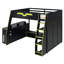 Lit mezzanine double en bois-498432302