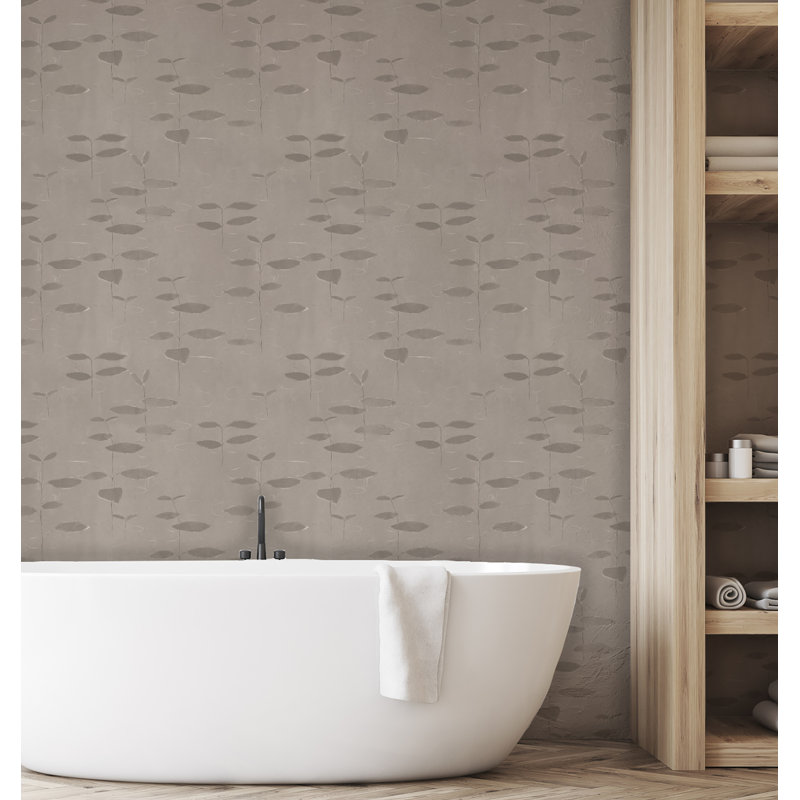 Paule Marrot Floral Wallpaper Double Roll, Elephant Gray
