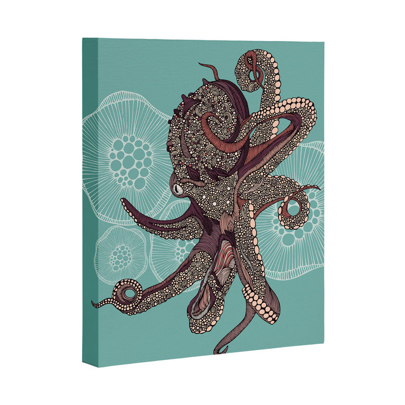 Octopus Bloom Graphic Art on Canvas