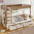 Anoka Solid Wood Bunk Bed with Built-in Wardrobe & 4 Drawers-122581915