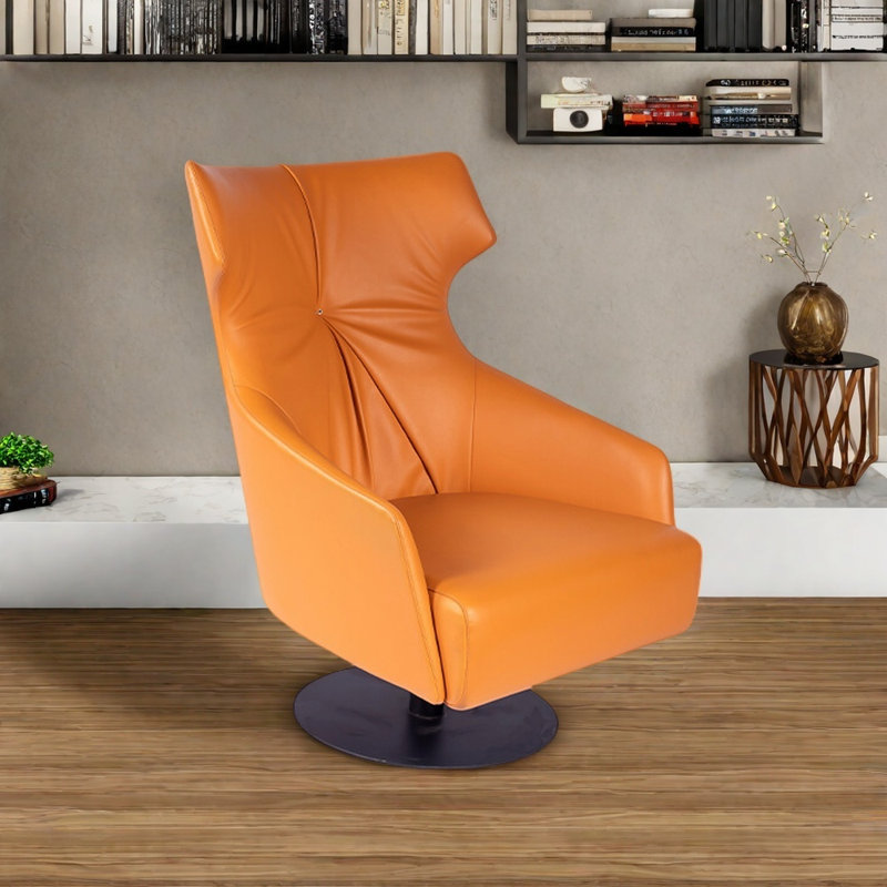 Rotatable solid wood lounge chair