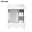 Meuble-lavabo de salle de bain 24 po Évier en céramique. Vaste espace de rangement. Fabrication. 2 tiroirs, 1 porte. Blanc de 24 pouces avec peu d'espace. Et bois. Blanc. Facile à nettoyer-597360870