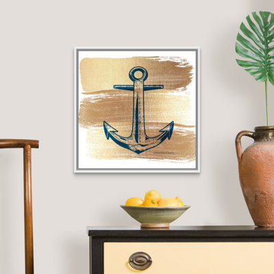 Ancre or brossé-impression sur toile