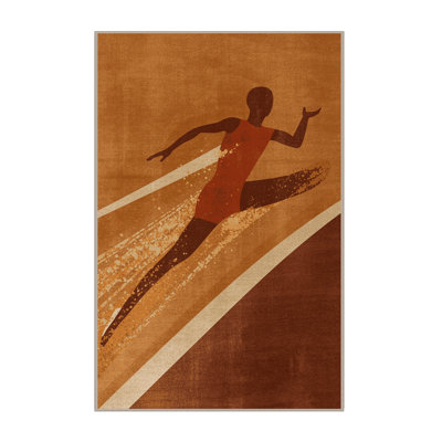 Machine Washable Hambrook Long Jump Modern & Contemporary Rug in Brown – Beige Binding