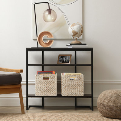 Hyacinth Storage Shelf Cubes - Whitewash Wicker Baskets - Set of 2
