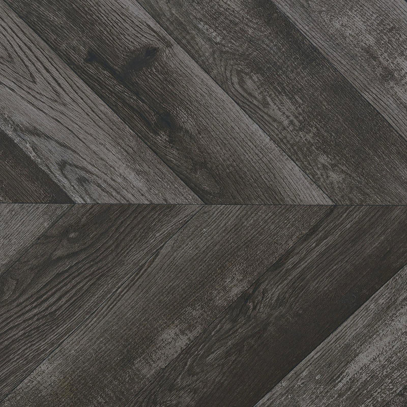 Rustic Herringbone Bookcase With Full-Length Shelf