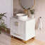 Meuble-lavabo simple autoportant moderne 30 po avec vasque ronde en céramique Mathurn-1614525813