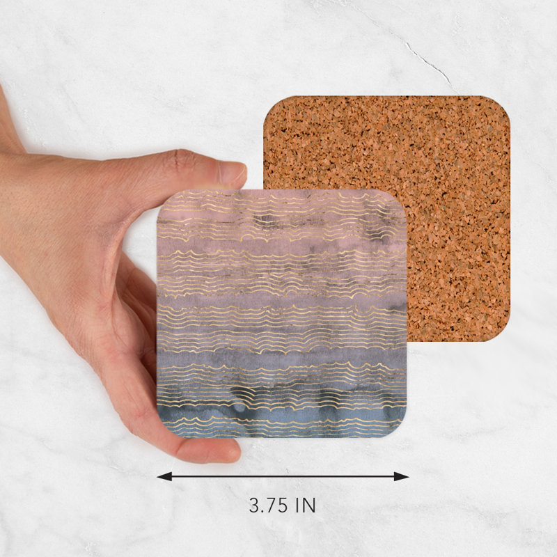 Cork Square 4 Piece Coaster Set