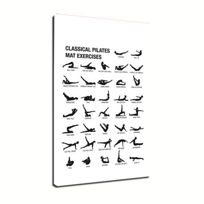 Classical Pilates mat exercises poster