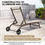 Chaise longue simple avec roulettes 66,93 po Crescentino-1453913729