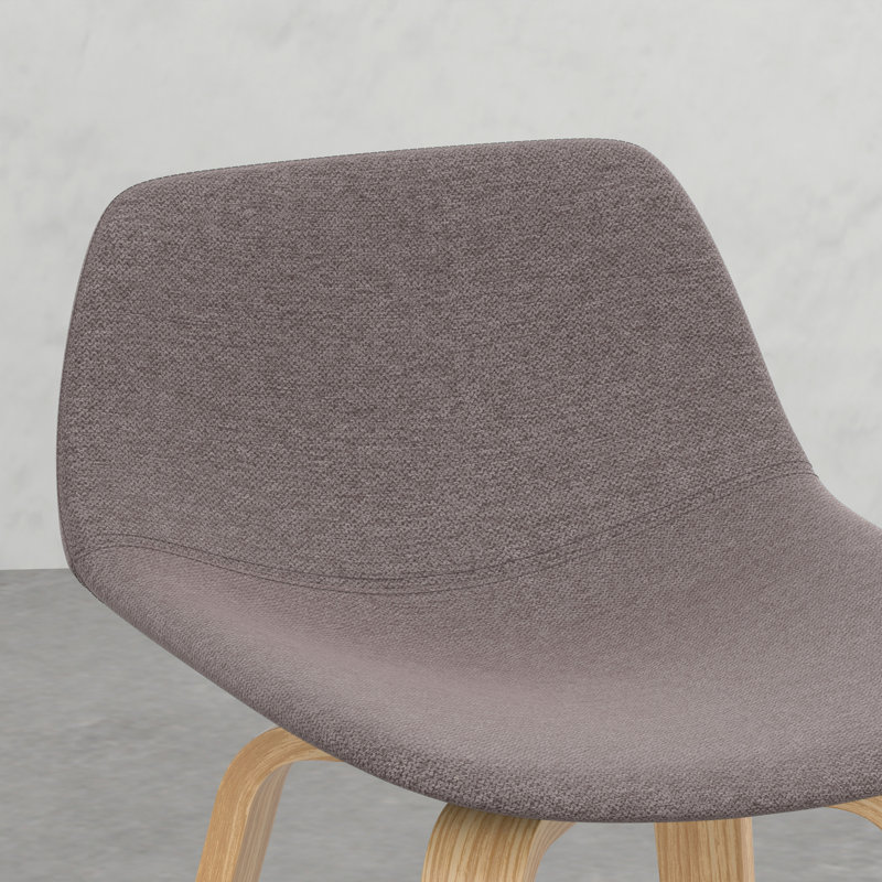 De 2 tabourets de comptoir - siège en tissu, pieds, structure en placage de bar de style tendance