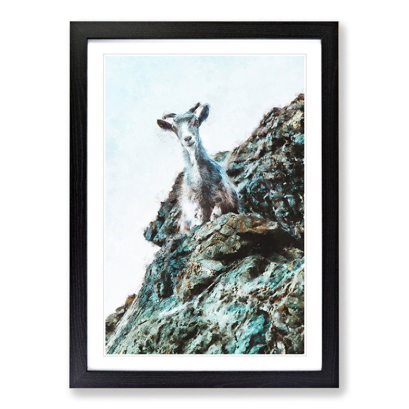 Mountain Goat Vol.1 - Framed Print, Black Framed, 65cm H x 48cm W x 2cm D