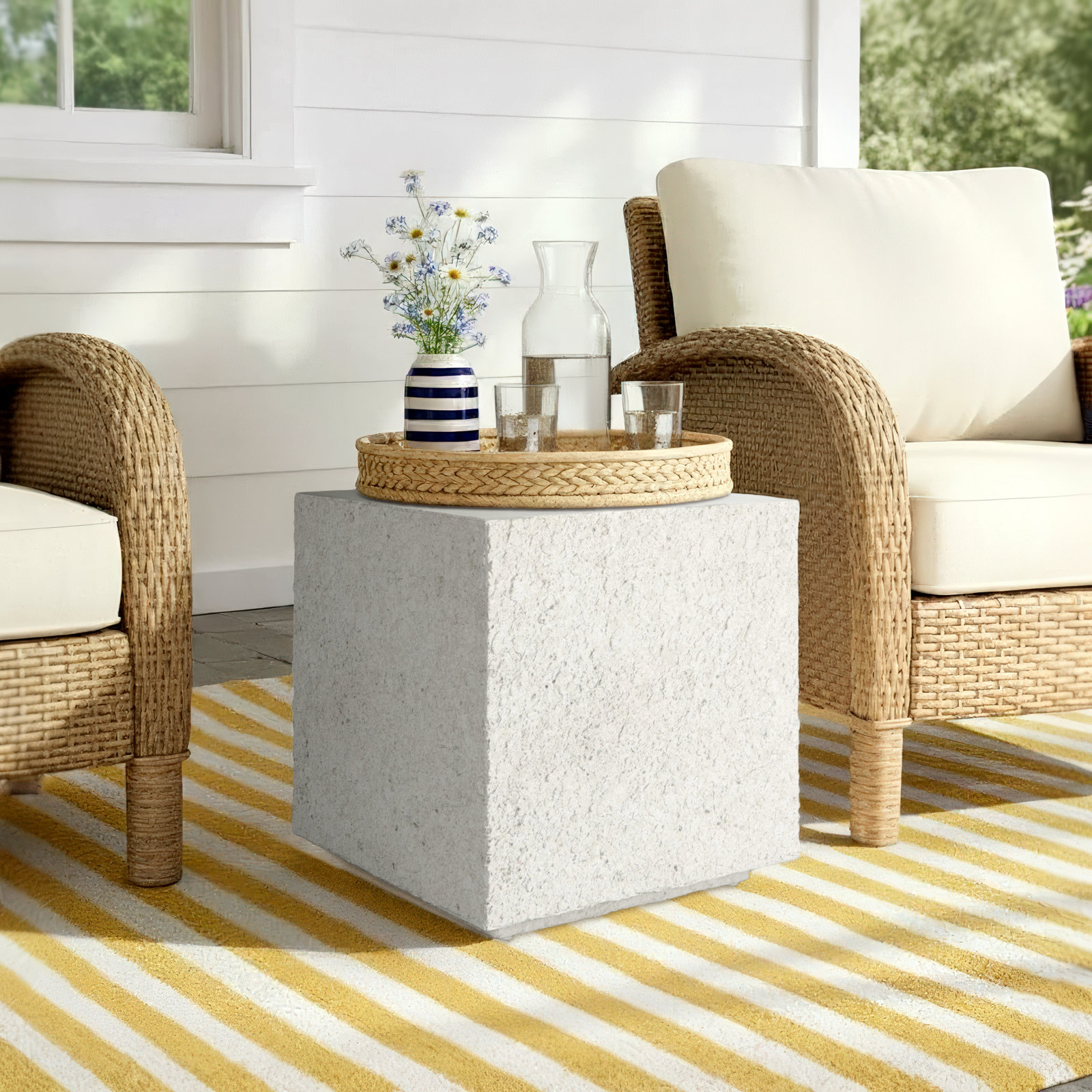 Cadence 17.75'' Concrete Outdoor Side Table