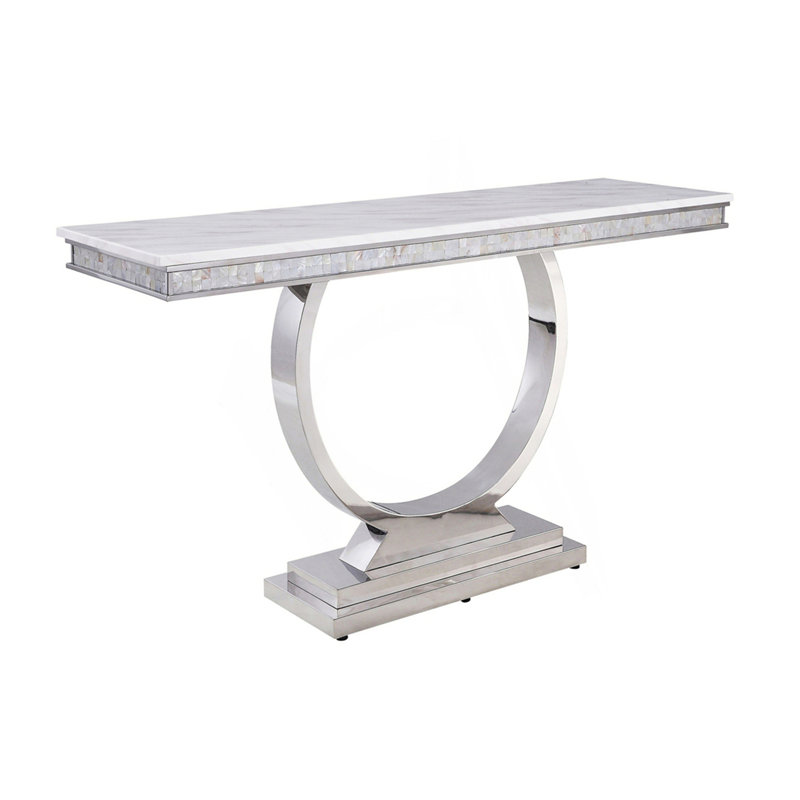Table de canapé en faux marbre
