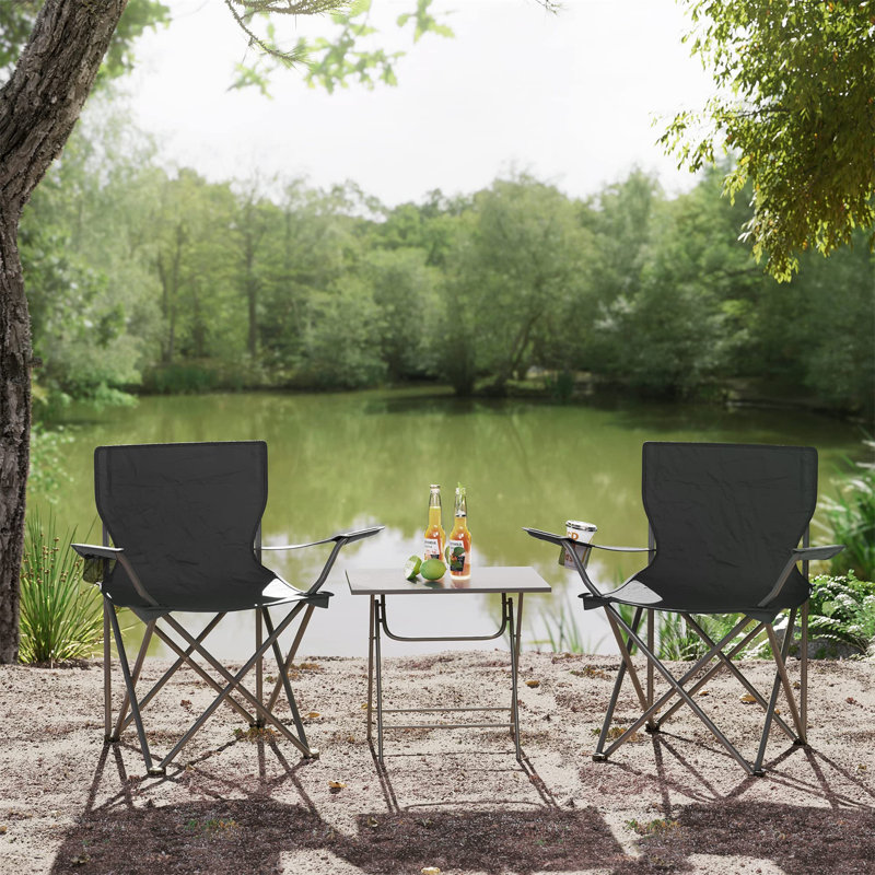 Akeya Folding Camping Chair, Black