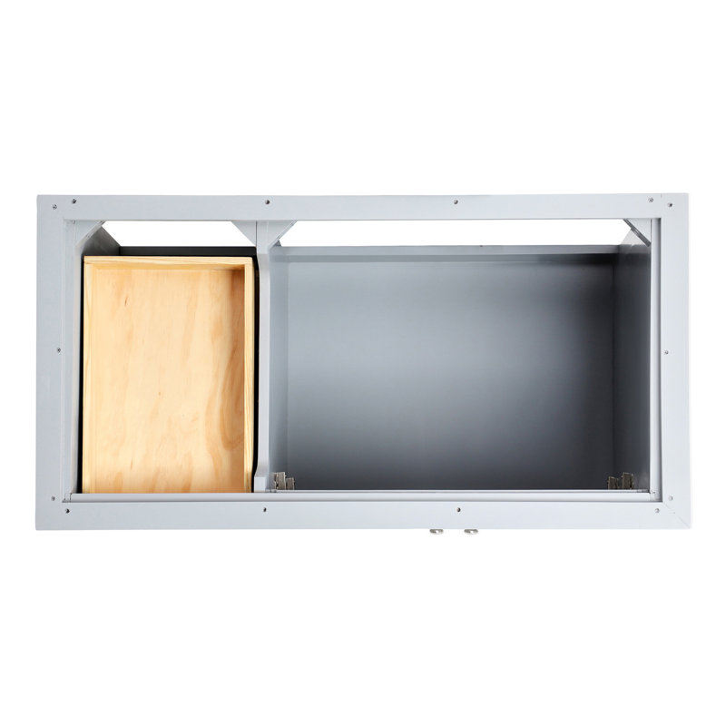 Blazier 42.25'' W Single Vanity, Gray, Oval, Right