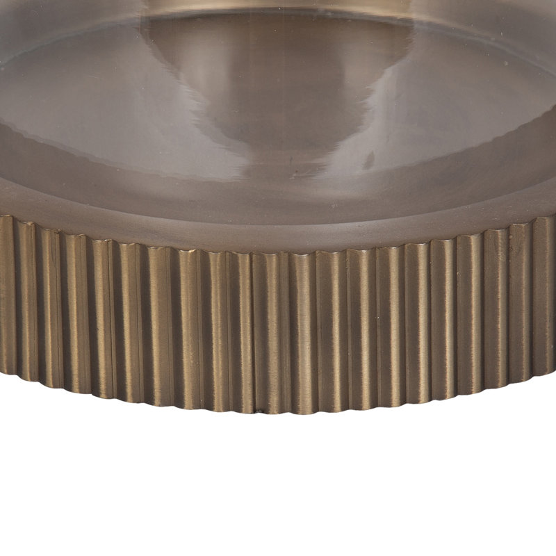 Grand bougeoir rond avec ouragan en verre Rooks