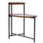 Élégante table de bout de salon avec rangement brun noyer et tablette de bureau-319185626