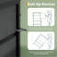 Metal 160cm W 8 - Drawer Chest of Drawers-1267991015