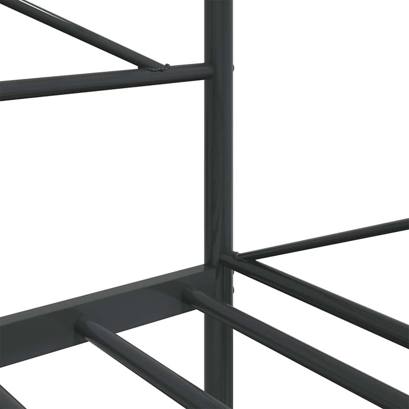 Day Bed Without Mattress Steel, 105.5 x 208cm, Black, None