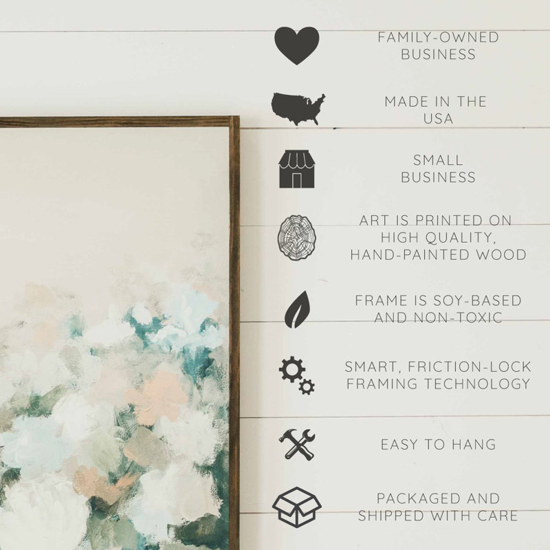 Salt And Light Painted Abstract Pair | Wood Framed Wall Art Sign