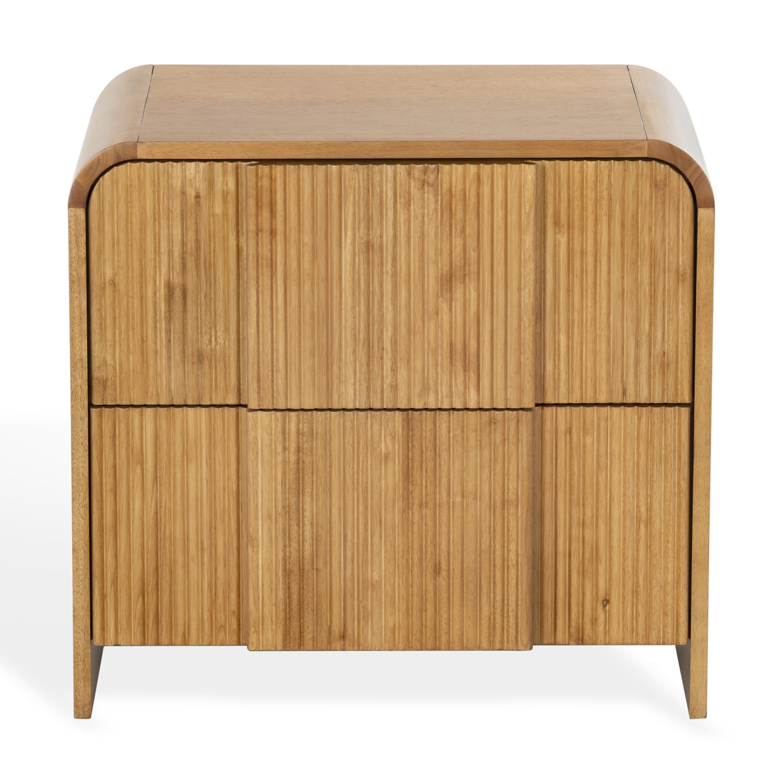 Vitale Reeded Wood 26" Nightstand, Natural