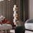 White + Nut-brown Iron Free form Floor Lamps