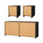 Ensemble de chambre à coucher 3 pièces Yarbrough - commode double 6 tiroirs et ensemble de table de chevet 2 pièces-1569650185-1574778482