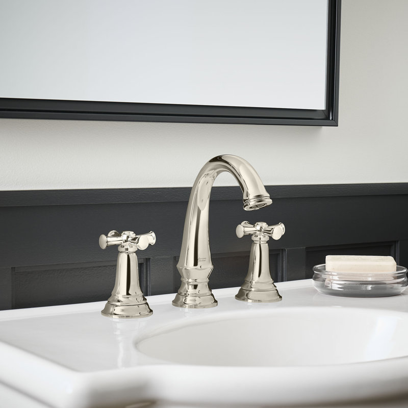 Delancey Widespread 2-handle Bathroom Faucet with Drain Assembly, Polished Nickel