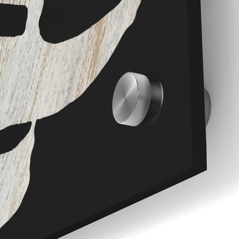 «Palm Frond Wood Grain III» par Cindy Jacobs, art mural en verre acrylique, H 36 po x l 24 po x P 0,2 po