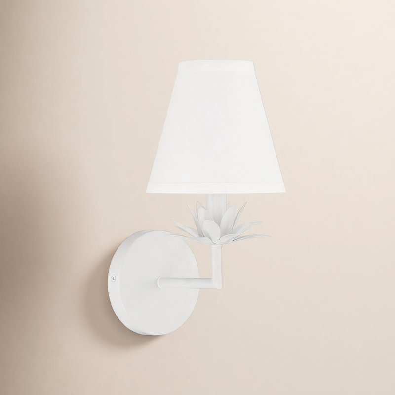 Idalia 1 - Light Dimmable Armed Sconce in White, White