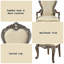 Chaise rembourrée avec accoudoirs (ensemble de 2)