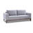 Roma Sofa in Soft Grey Fabric with Wood Legs, 80"-123017694